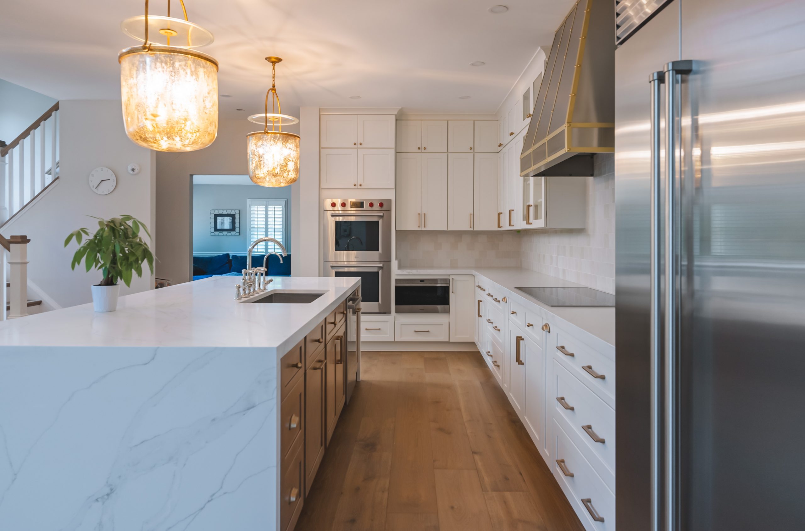 remodeled Fairfax VA kitchen with a large center island