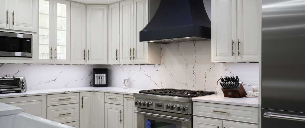 Simple and functional family kitchen remodel in Alexandria with clean design and warm finishes